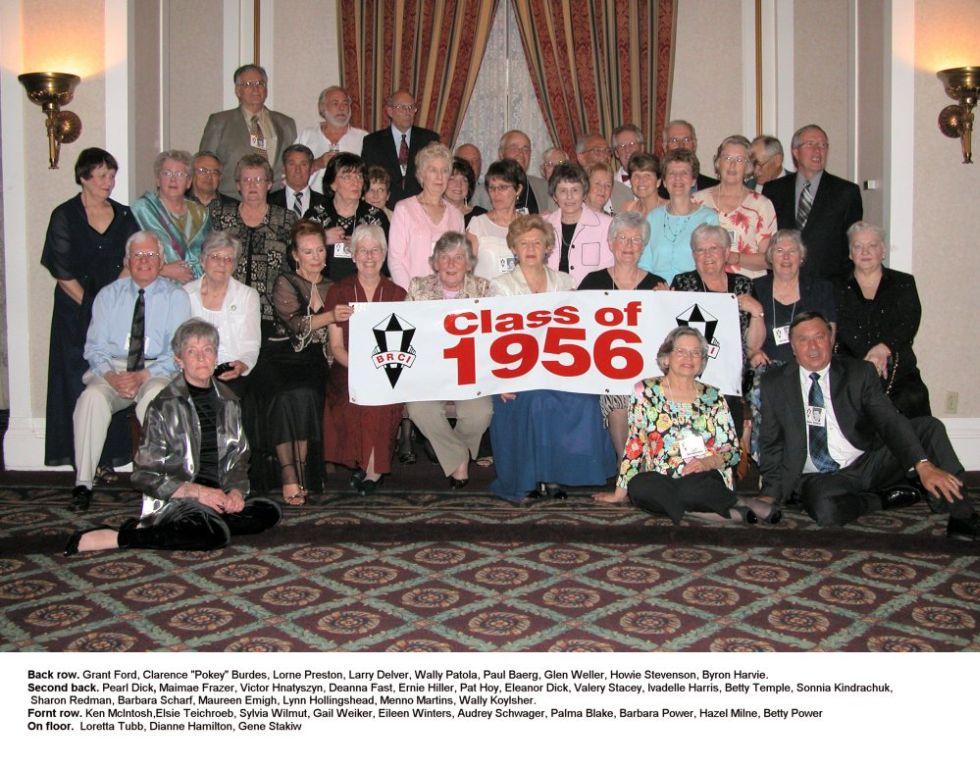 Photo of Class of 1956 taken at 50th Anniversary Reunion (1973)